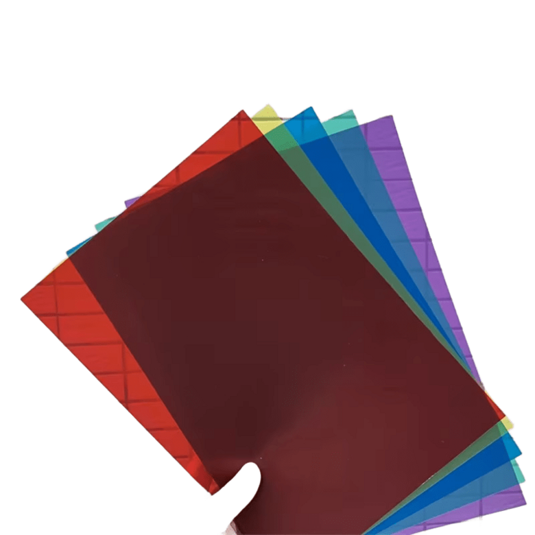 OVE Transparente farbige PVC-Folien für kreative Projekte – A4 Format (5 Farben)